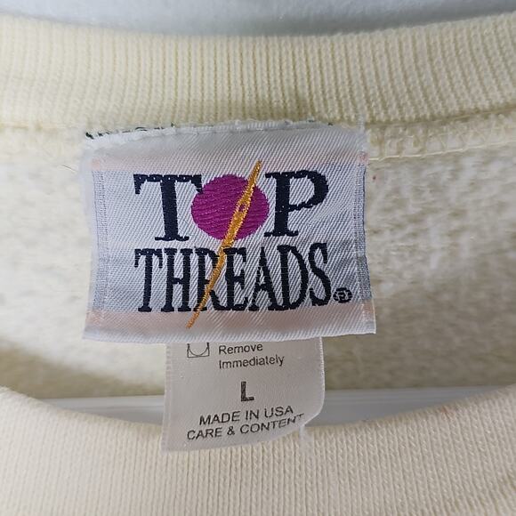 Vintage Top Threads Newport RI Flip Flops Graphic Crewneck Sweater Large - Picture 4 of 7